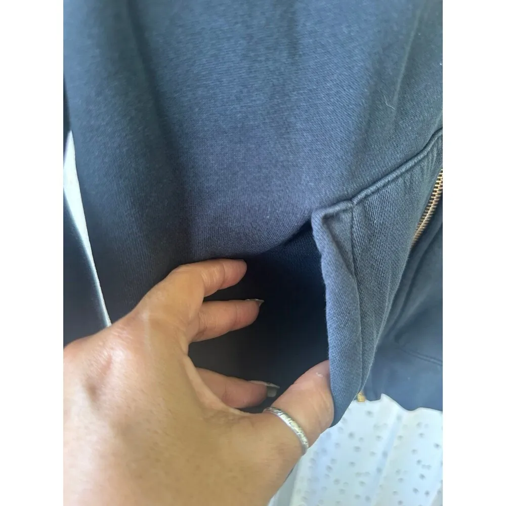 Nike Sportswear Women's Shine Metallic Logo Jersey Knit Zip Up Hoodie Jacket S - Image 4