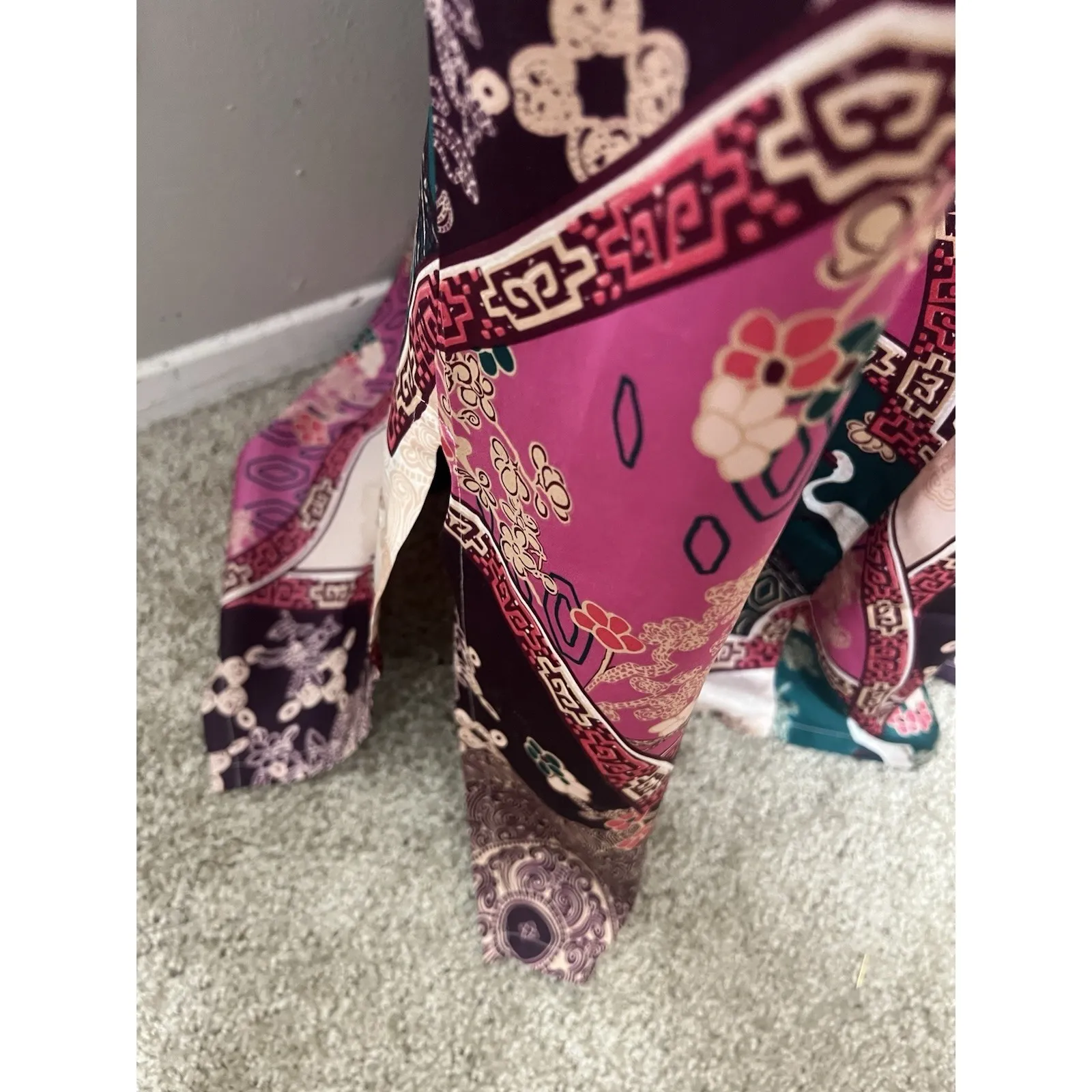 Natori Caftan Zip Front Maxi Dress Lounge Large NWOT - Image 9