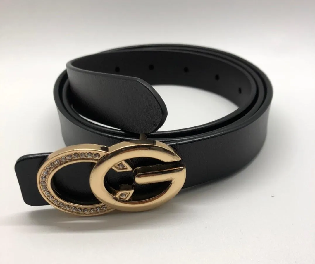 Black 100% Leather CG Belt - Image 2