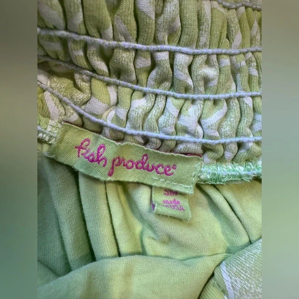 Fresh Produce Cotton Summer Dress Sleeveless Green Dress Sz Small - Image 3