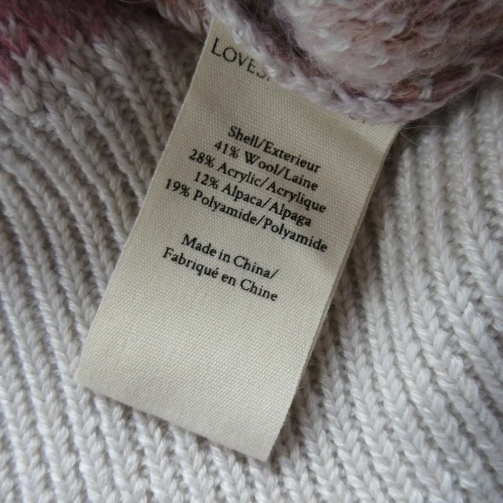 NWT LoveShackFancy Kirsten Pullover in Stradust Fantasy Knit Wool Sweater L $395 - Image 4