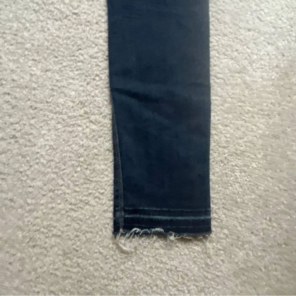 Lucky Brand Women Sz 4 /27 Lolita Skinny Dark Wash Frayed Cuff Jeans Distressed - Image 7