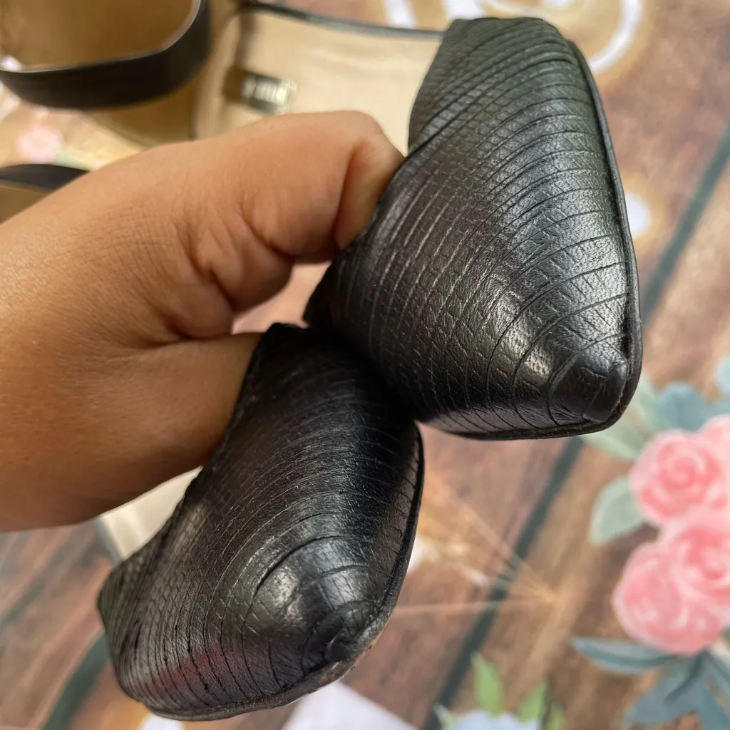 Rebecca Taylor Black Textured Heels - Image 5