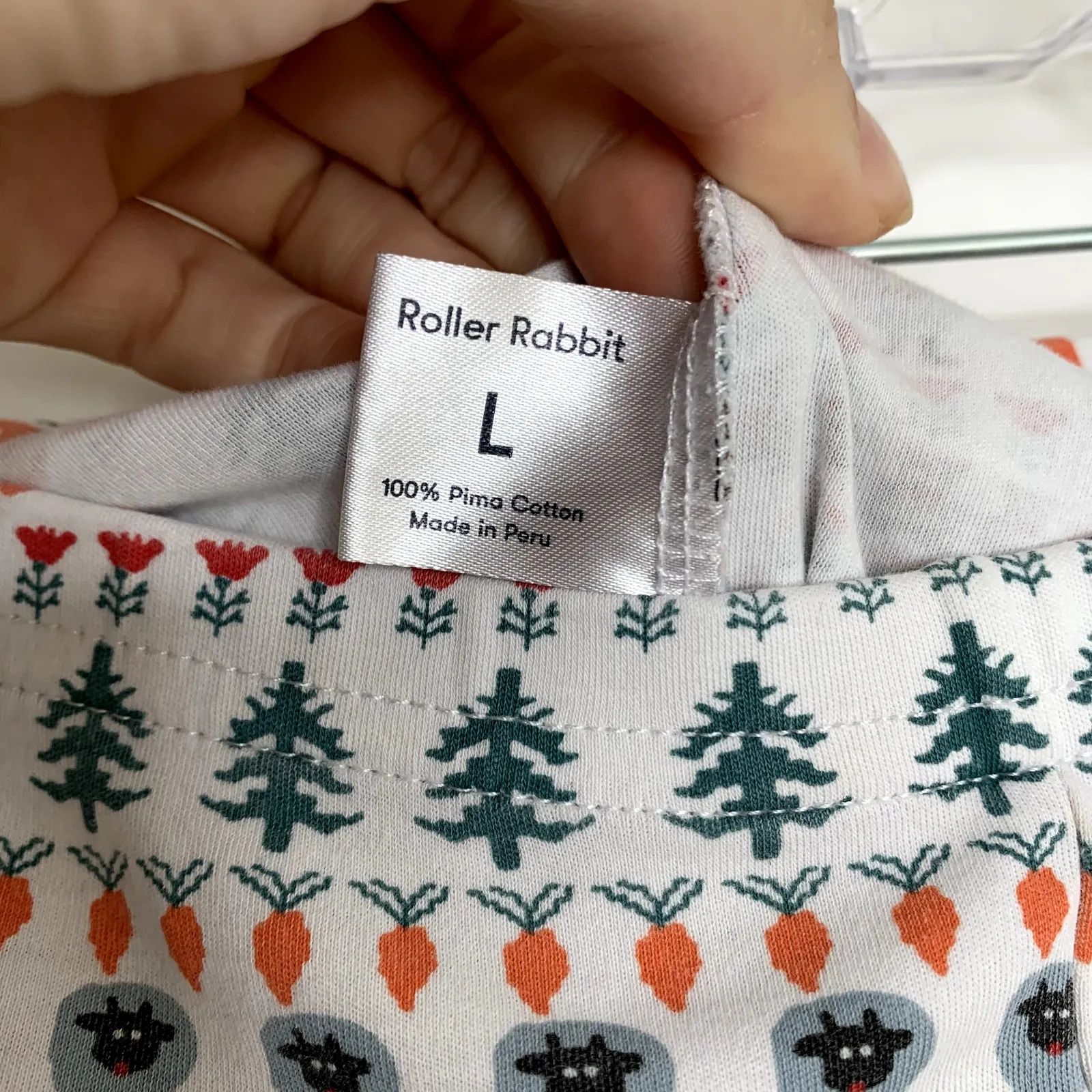 Roller Rabbit Bands Weave Pajamas Womens Large Creature Print - Image 15