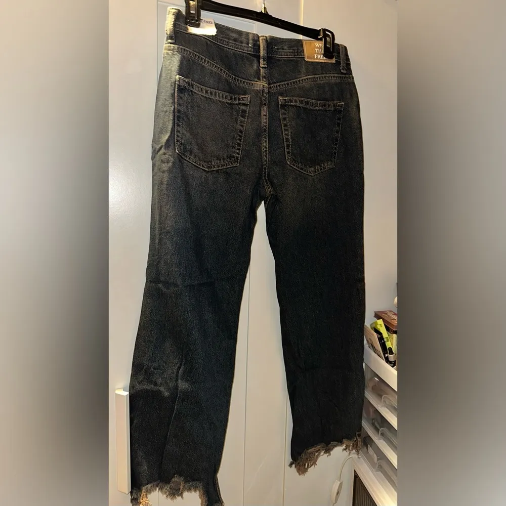 NWOT Free People Maggie Mid Rise In Back Alley Blue - Image 5