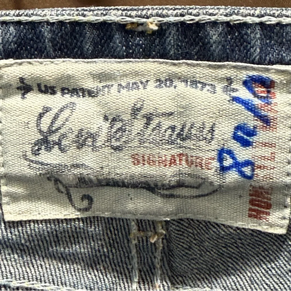 Levi Strauss Signature Women's Classic Blue Denim Bermuda Shorts, Size See Desc - Image 11