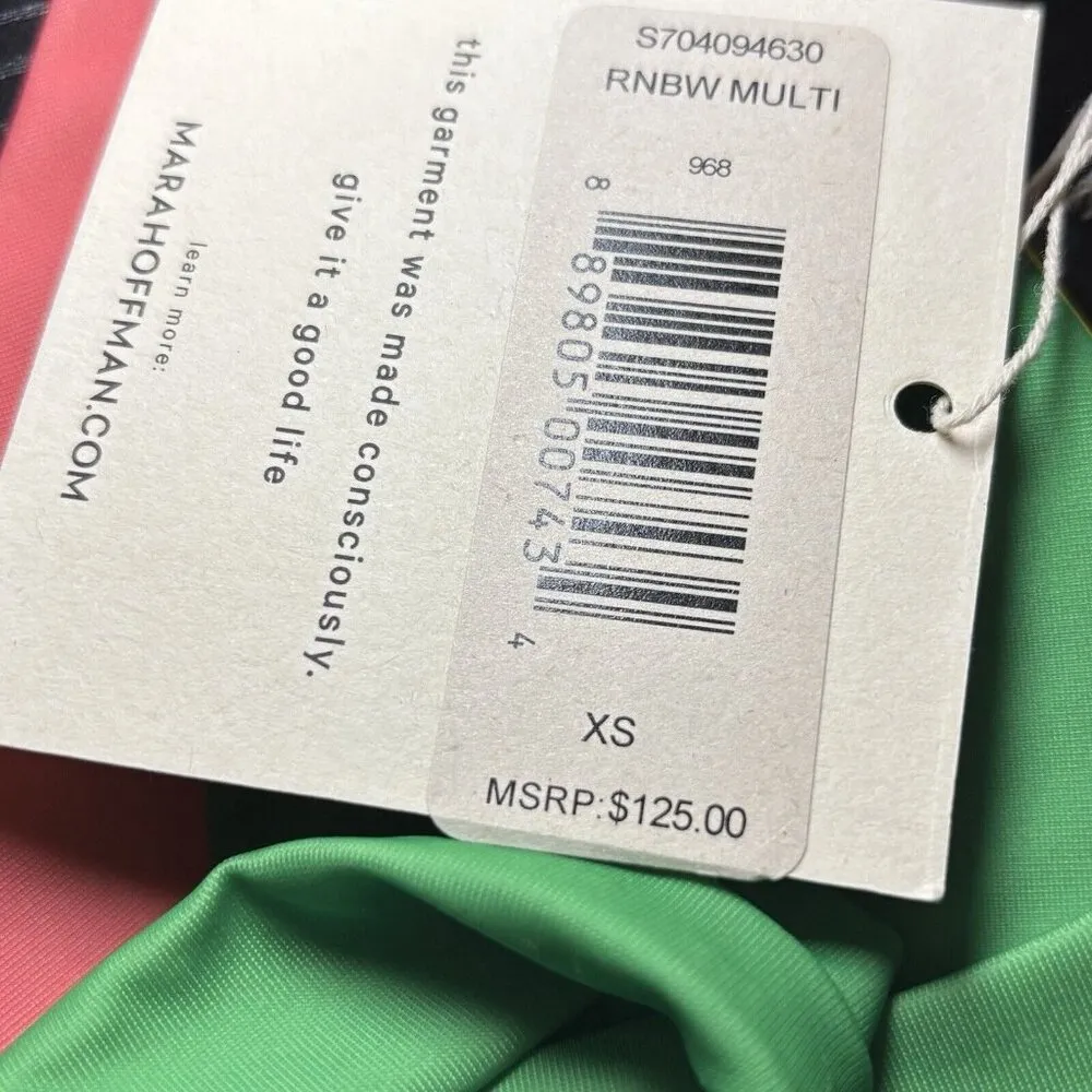 Mara Hoffman Womens Bikini Top front tie Size XS Rainbow Multi - Image 4