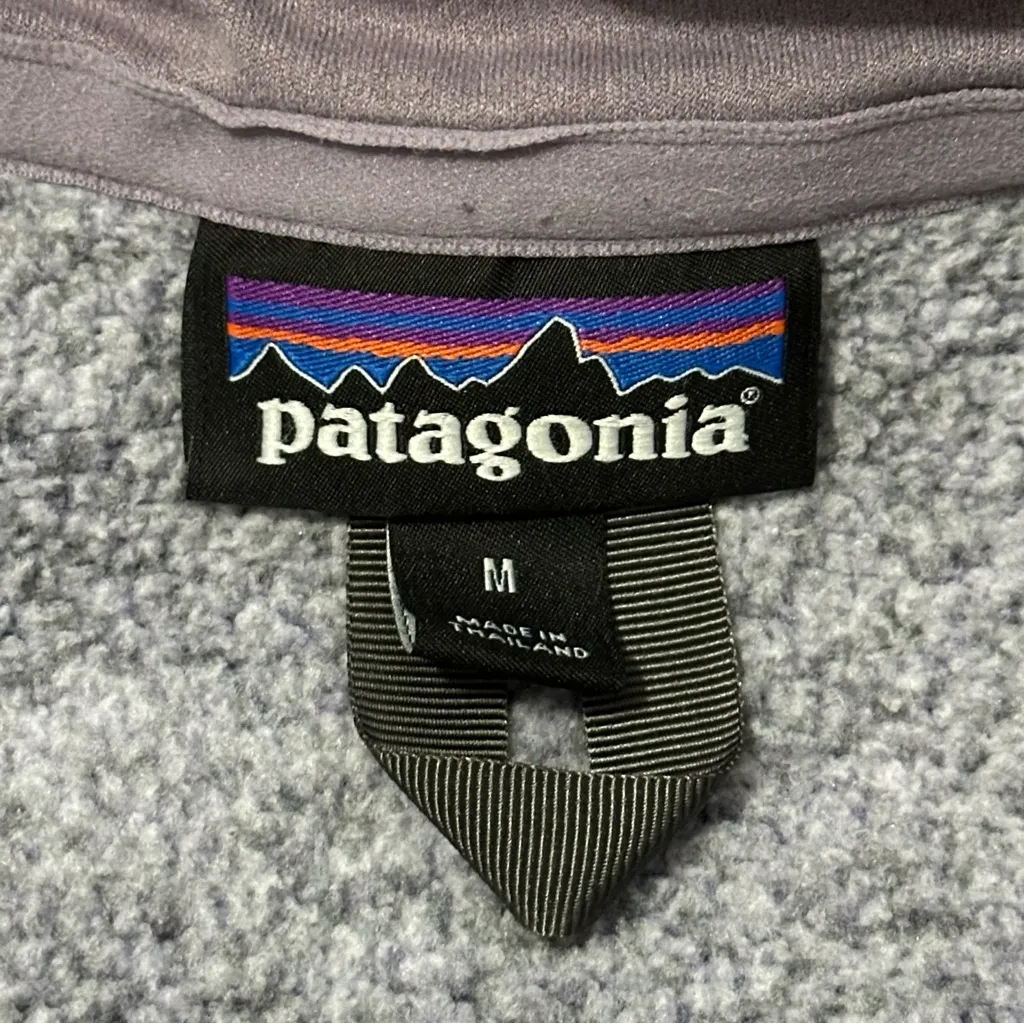 Patagonia Women’s Size M Heather Gray Quarter Zip Pullover Better Sweater - Image 4