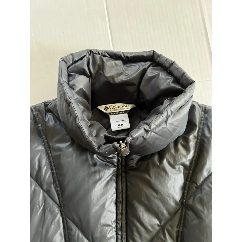 Columbia Jacket Women’s 1X Down Filled Puffer Omni Shield Outdoor Winter Black - Image 6