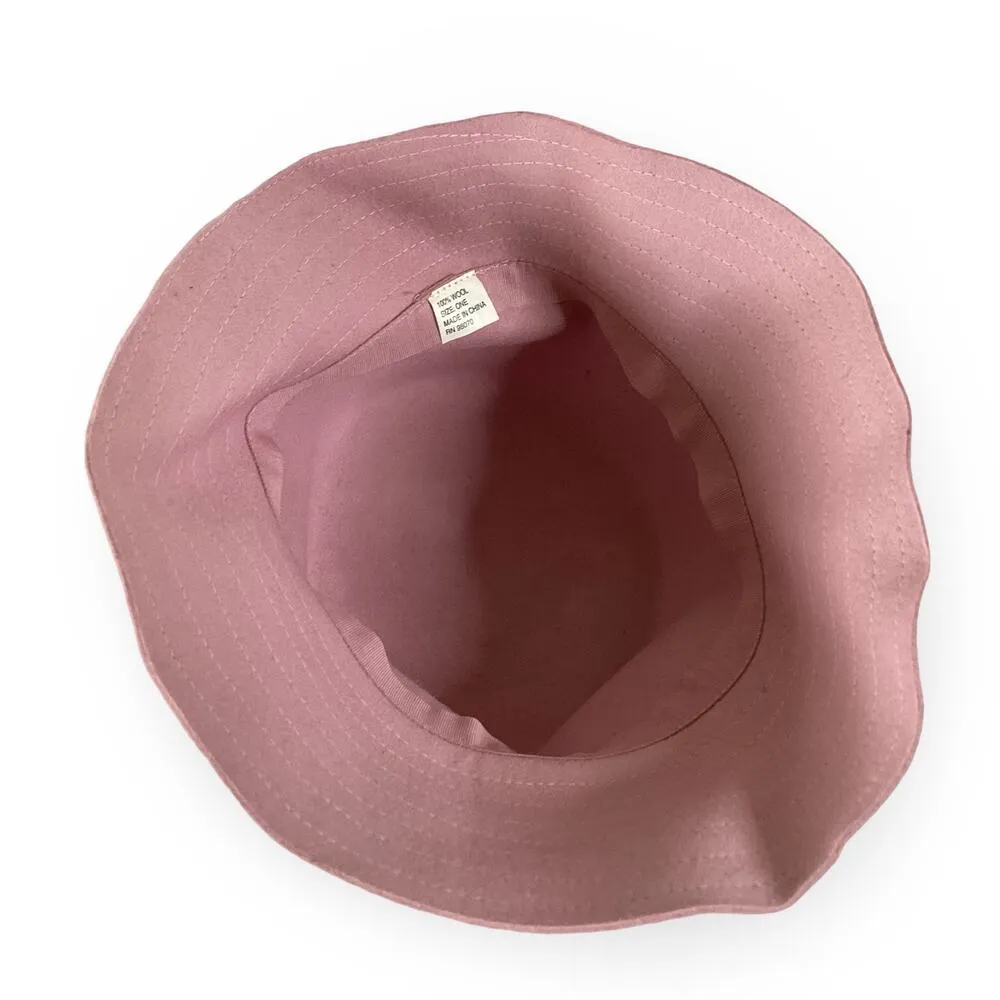 Wool Felt Bucket Hat Pink - Image 4