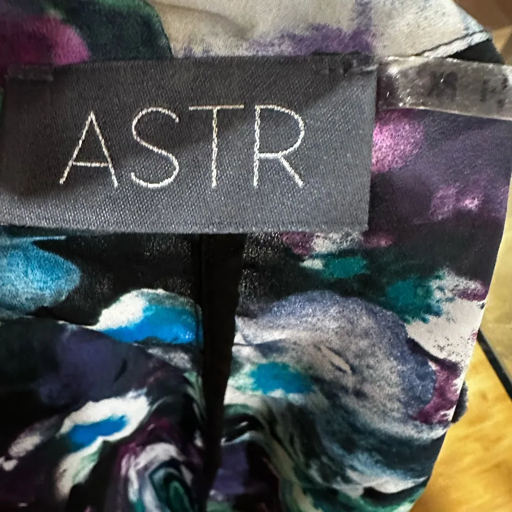 ASTR OPEN DRAPEY LIGHTWEIGHT CARDY FLORAL WATERCOLOR BLUE GREEN PINK BLAZER XS - Image 5