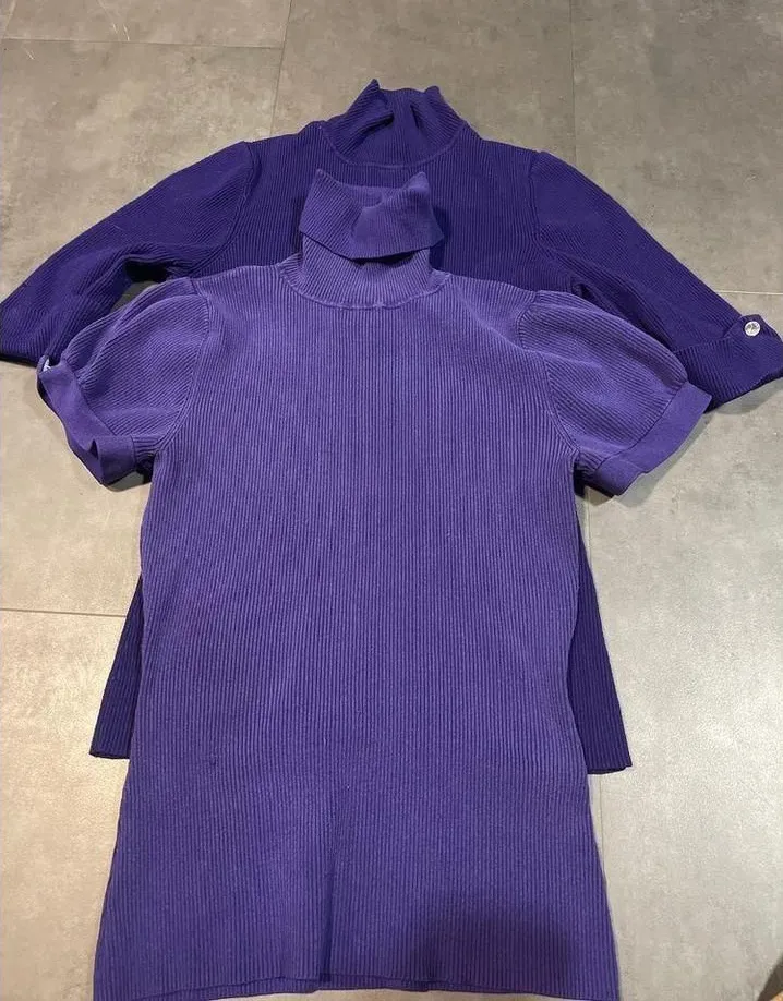 Elegant Purple Ribbed 2 bundle sweater by International Concepts | Size L B - Image 1