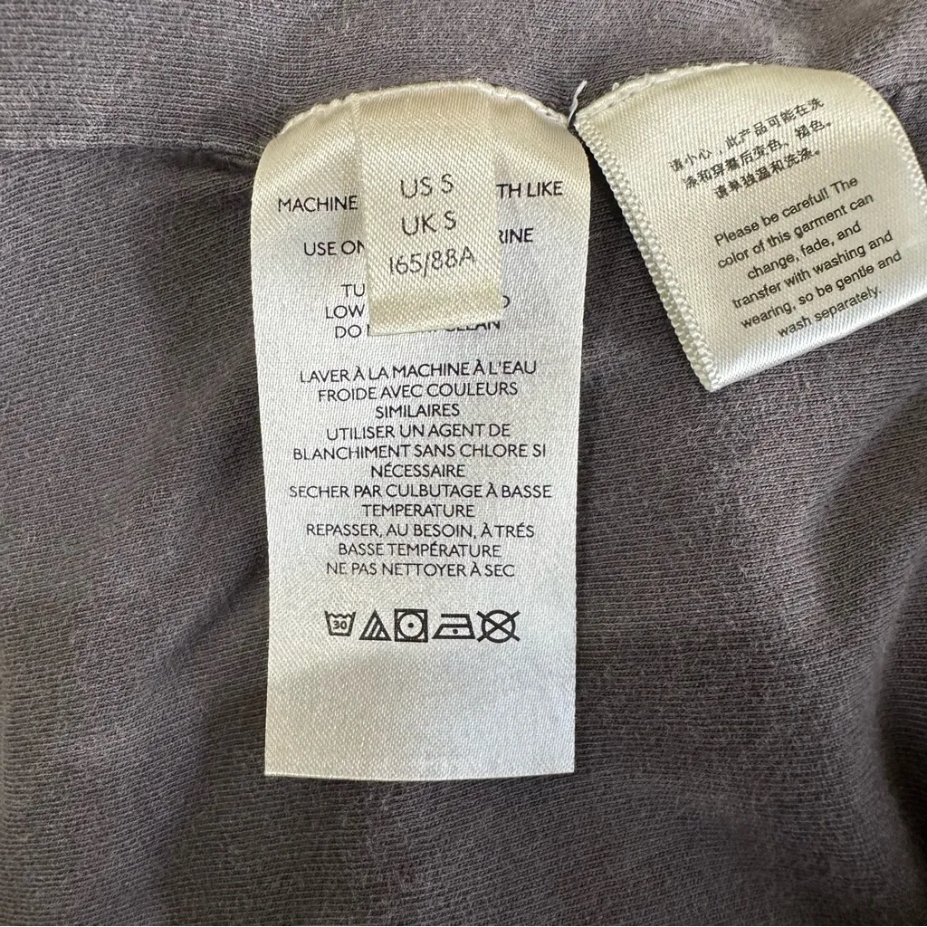 Free People We The Free Moto Hoodie Jacket Dark Gray Cropped Grunge Distressed S - Image 13