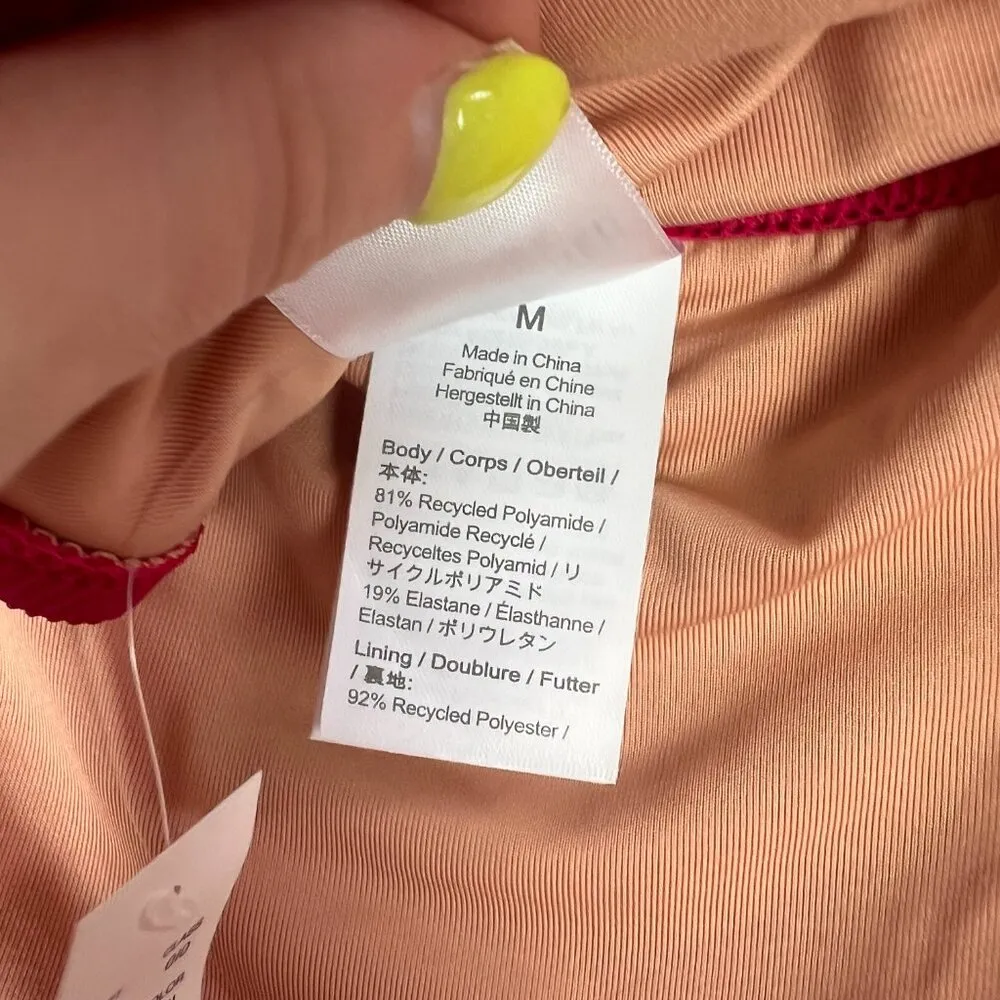 NWT J. Crew Ribbed-Trim Hipster Full-Coverage Bikini Bottom Pink Size Medium M - Image 6