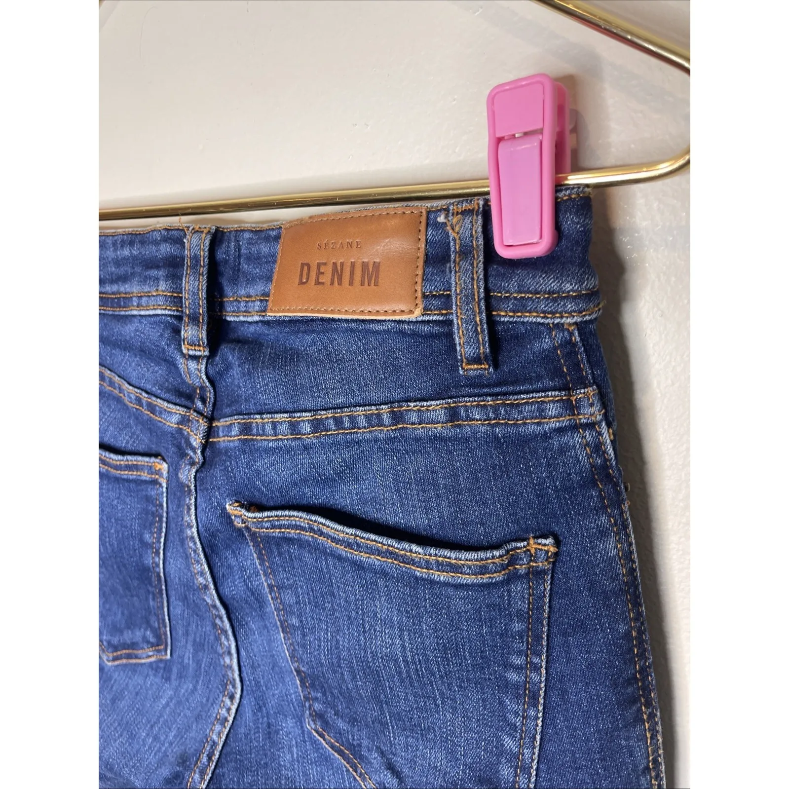 Womens‎ Sezane Denim Dark Wash Skinny Leg Jean Sz 27 - Image 9