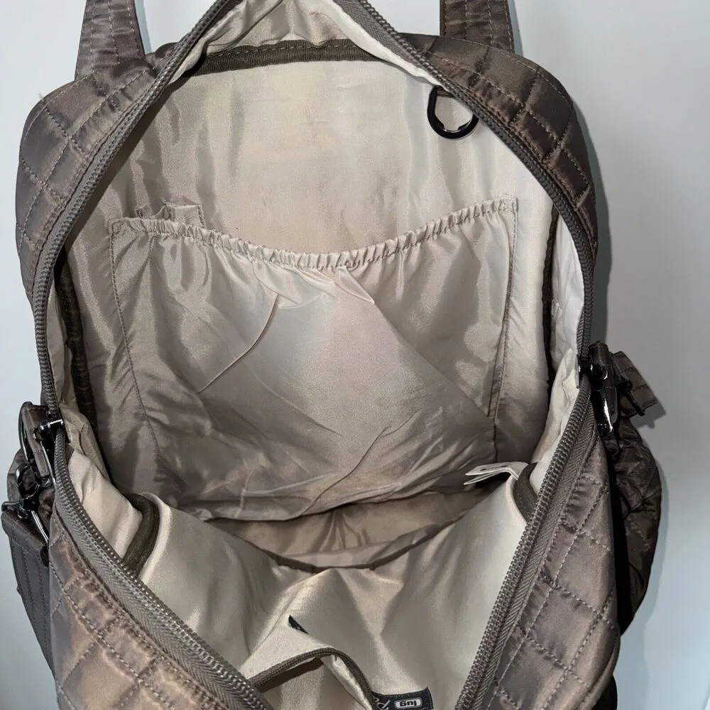 LARGE Lug Puddle Jumper LE Tote Bag Handbag Travel Crossbody Carryon Steel Grey Gray - Image 6