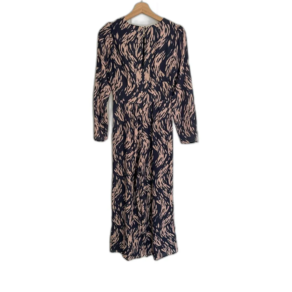 NEW Ali & Jay Women High Brow Jumpsuit Medium Pink Navy Wide Leg Chic Feminine - Image 4