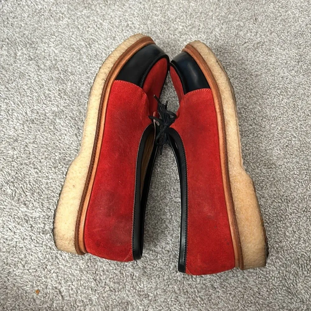 ADIEU LOAFERS‎ SIZE 43. Red and black leather suede - Image 7