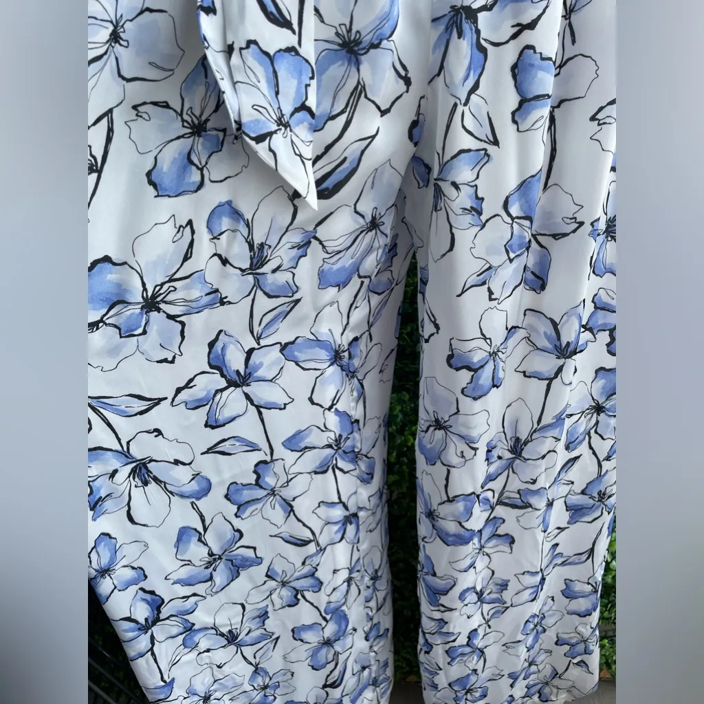 Lulus | True Masterpiece White Floral Print Satin Wide-Leg Jumpsuit - NWT - Image 11
