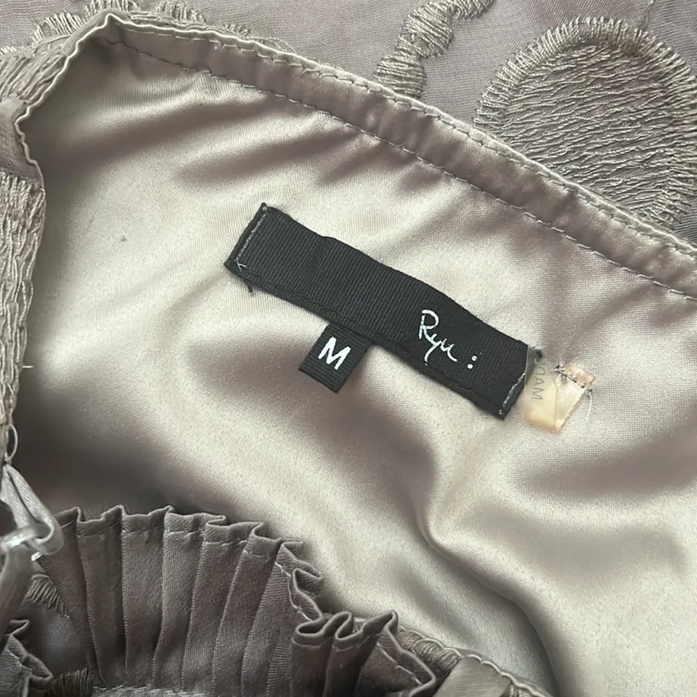 Ryu: Anthropologie Adjustable Strap Embroidered Detail Dress (M) - Image 3