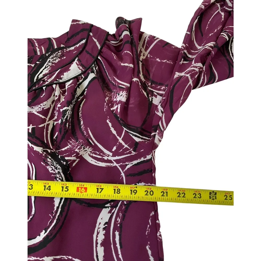 ANA A New Approach Purple/Eggplant Balloon Sleeve Blouse Size L | 41-50 - Image 5