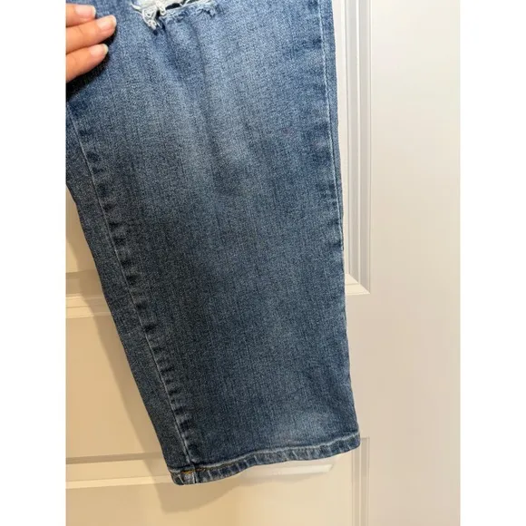 Karl‎ Lagerfeld Paris Distressed Tape Denim Jeans – Size 12 - Image 7