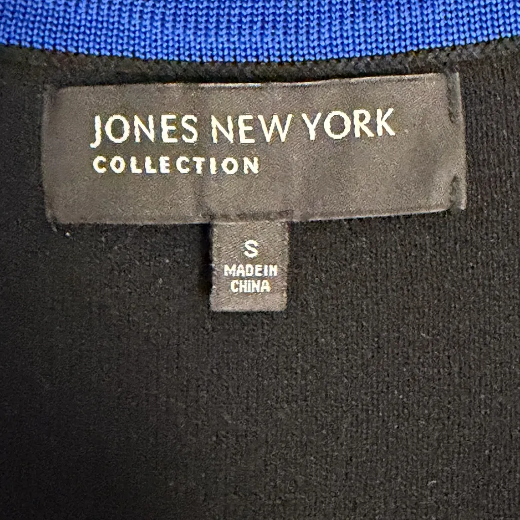 Jones New York Collection Sleeveless Knit Tank Top | Blue Black White | Small - Image 4