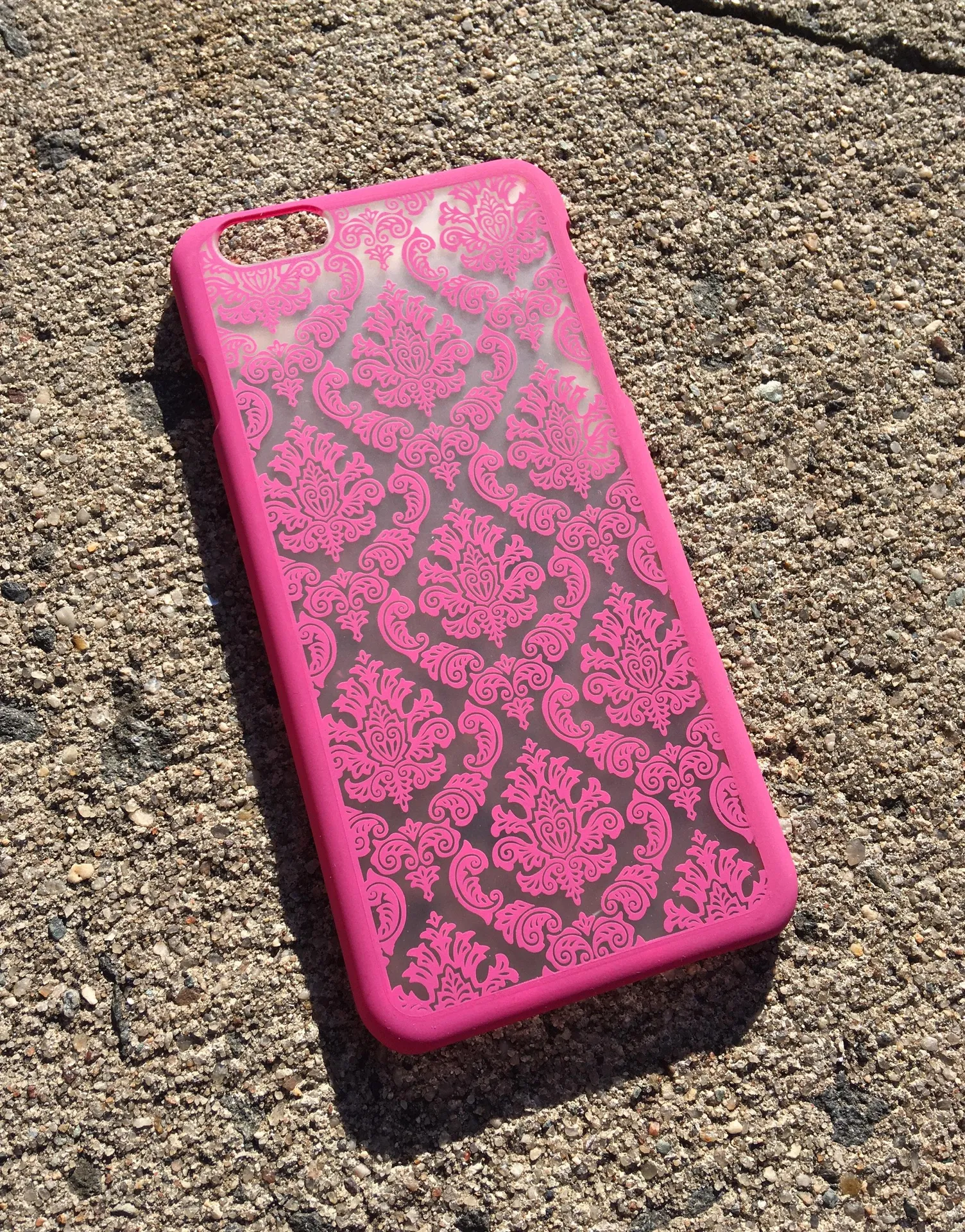 iPhone 6Plus/ 6s Plus Fashion Flower Lace Shockproof Hard Case Rose Multi - Image 3