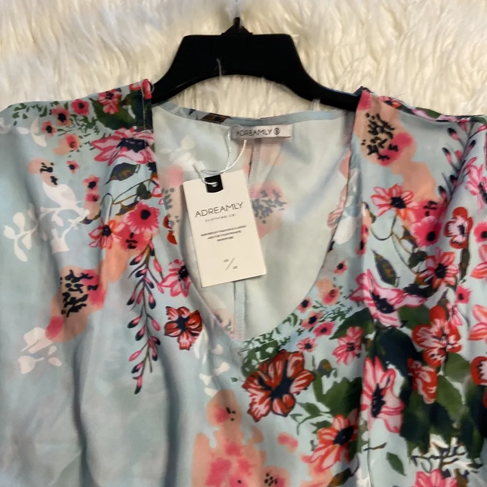 Adreamly Women's Pom Pom Trim Kaftan Chiffon Swimwear size S - Image 8