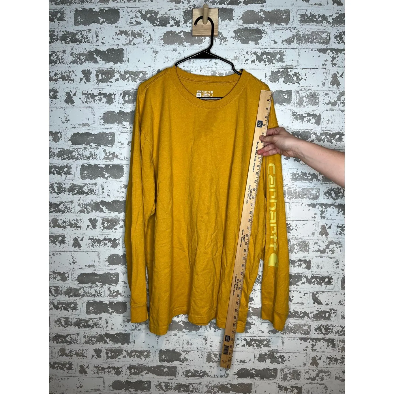 CARHARTT | women yellow crewneck long sleeve plus size shirt - Image 4