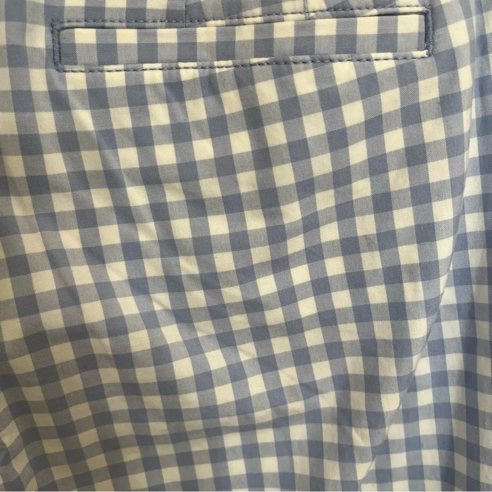 Talbots Perfect Crop Gingham Plaid Pant Sunrise White‎ & Blue Women’s Size 12 P - Image 12