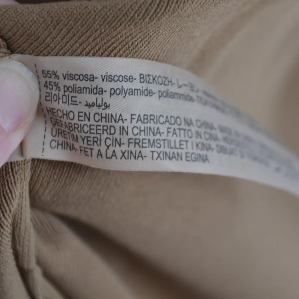 Massimo Dutti Belted Sweater Trench Coat Knit Longline in Camel Brown Women's S - Image 8