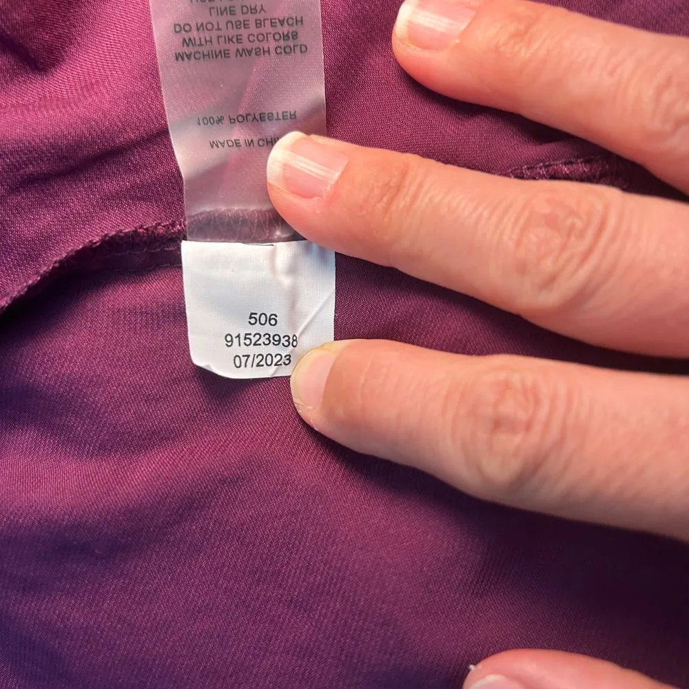 NWT Vince Camuto Wrap Dress Off The‎ Grid Purple Collared Long Sleeve XL - Image 7