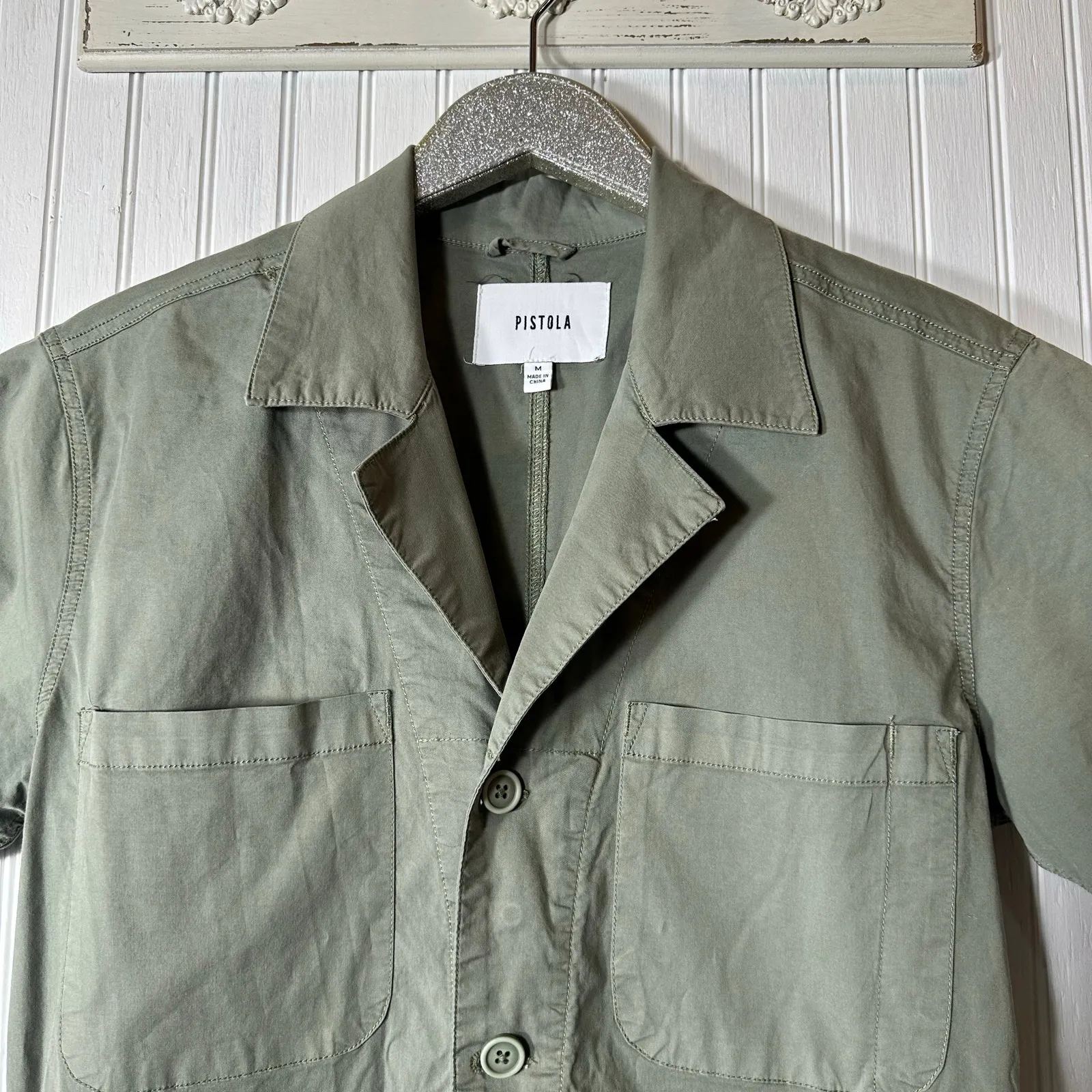 Pistola Green Utility Parker Romper - Image 3