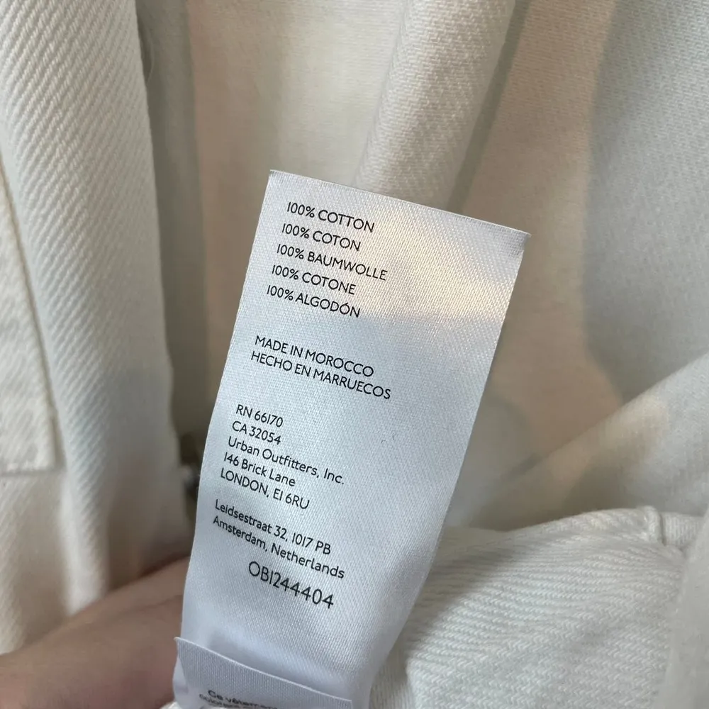 Free People We The Free Marci Jumpsuit Size Large Optic White Cotton Denim - Image 15