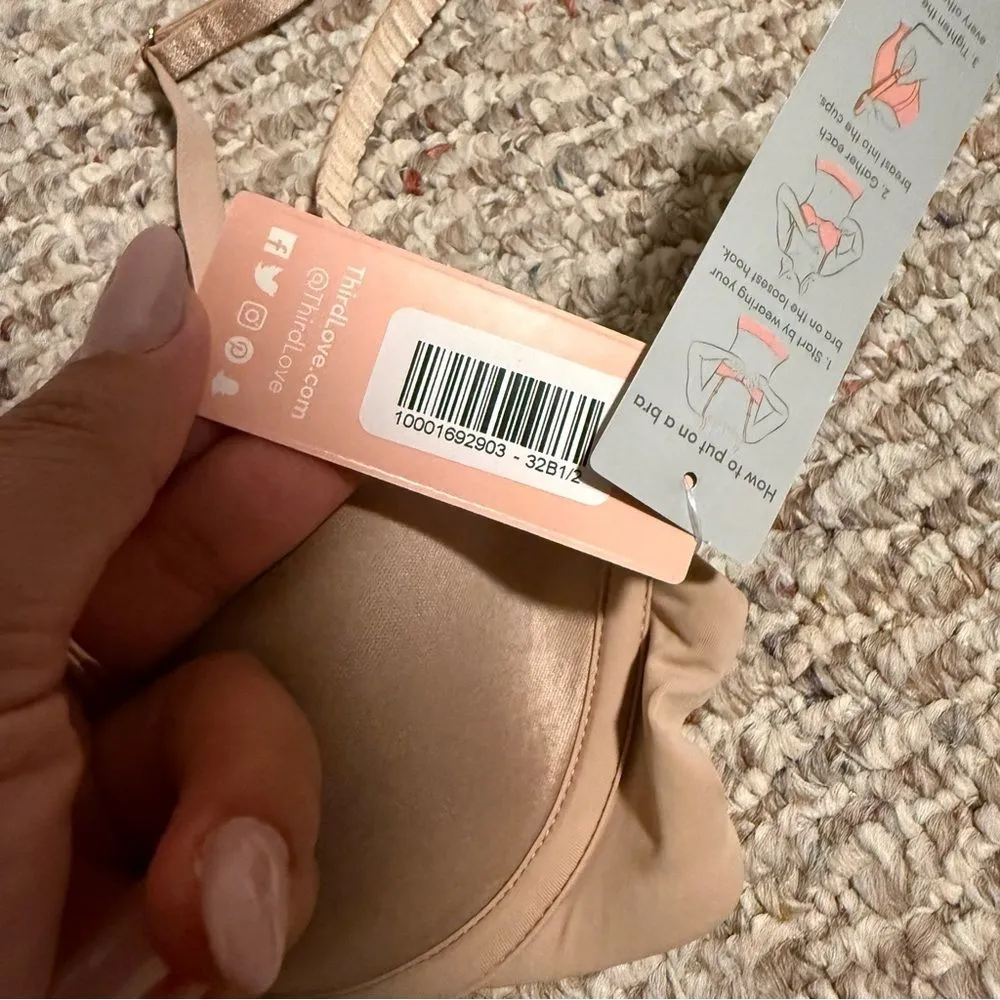 NWT Third Love 24/7 Classic T-Shirt Bra Nude Beige- Size 32B1/2 - Image 8