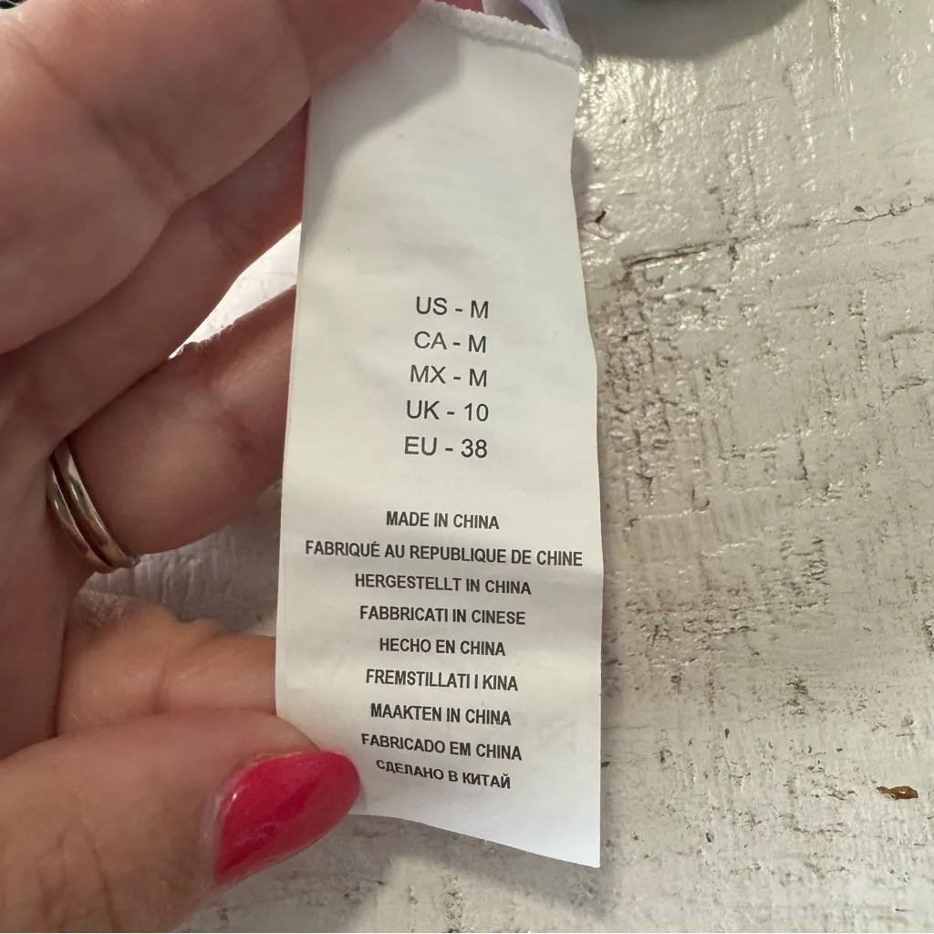 The‎ Bikini Lab Reversible Top NWT size Medium Black Floral Triangle String Top - Image 7