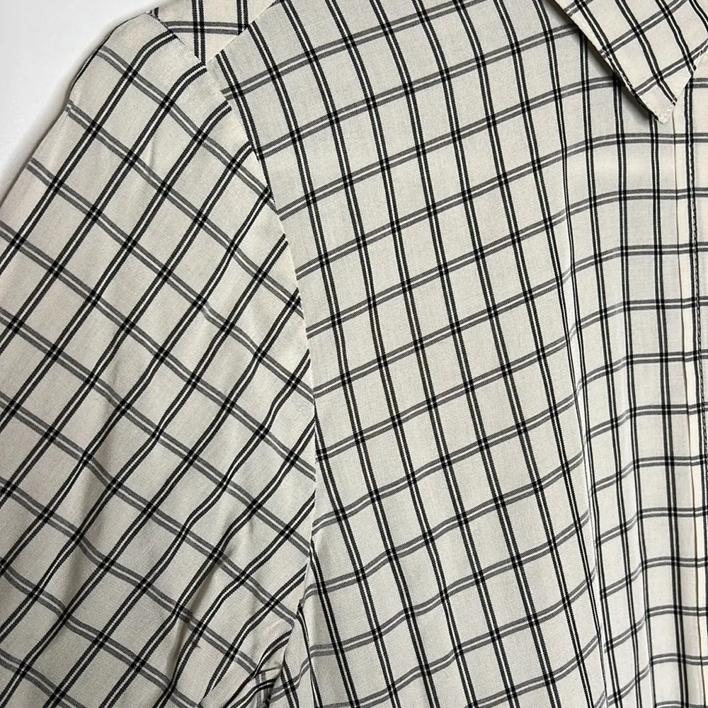 J.Jill  Button Back Plaid Woven Collared Tunic Long Sleeve Top - Image 5