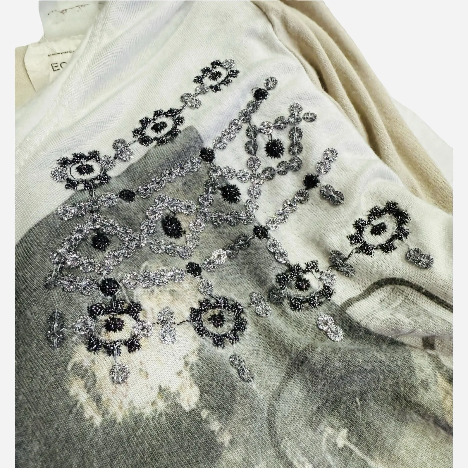 Elisa Cavalletti Daniela Dallavalle Italian Lagenlook Embellished Art Top S / M - Image 4