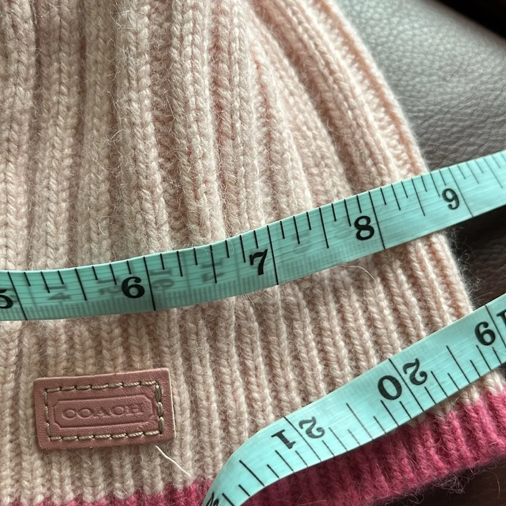 Coach Y2k Cashmere Angora Vintage Beanie Barbiecore Hat - Image 8