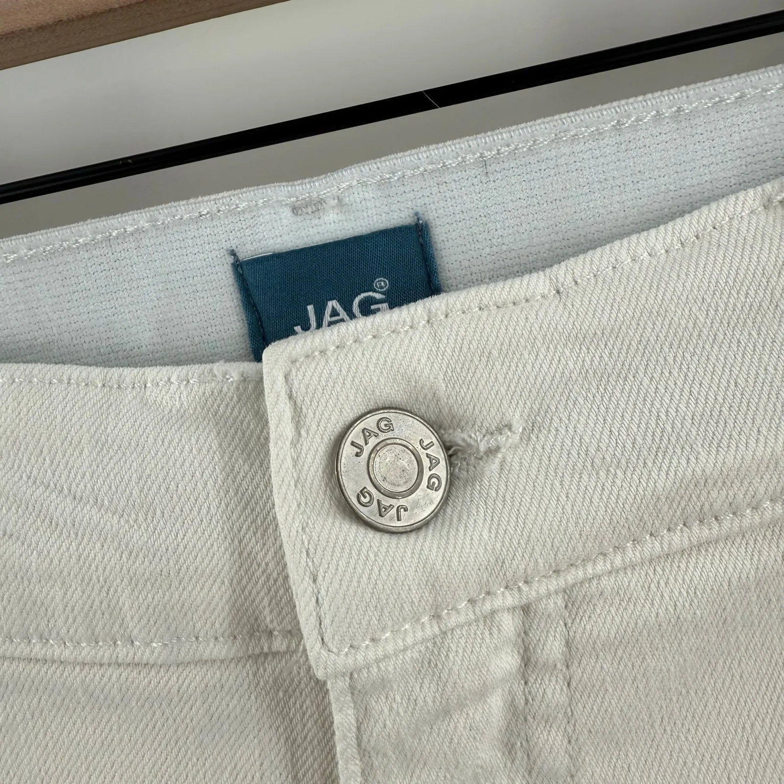 JAG Carter Jeans Size 16W NWT Midrise Girlfriend White Plus Curvy Cotton Stretch - Image 13