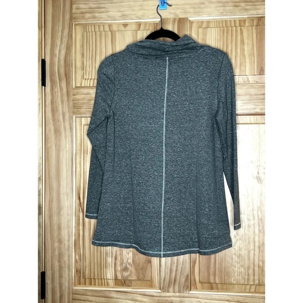 Soft Surroundings women's size S green Heather brinley cowl neck office wear - Image 2