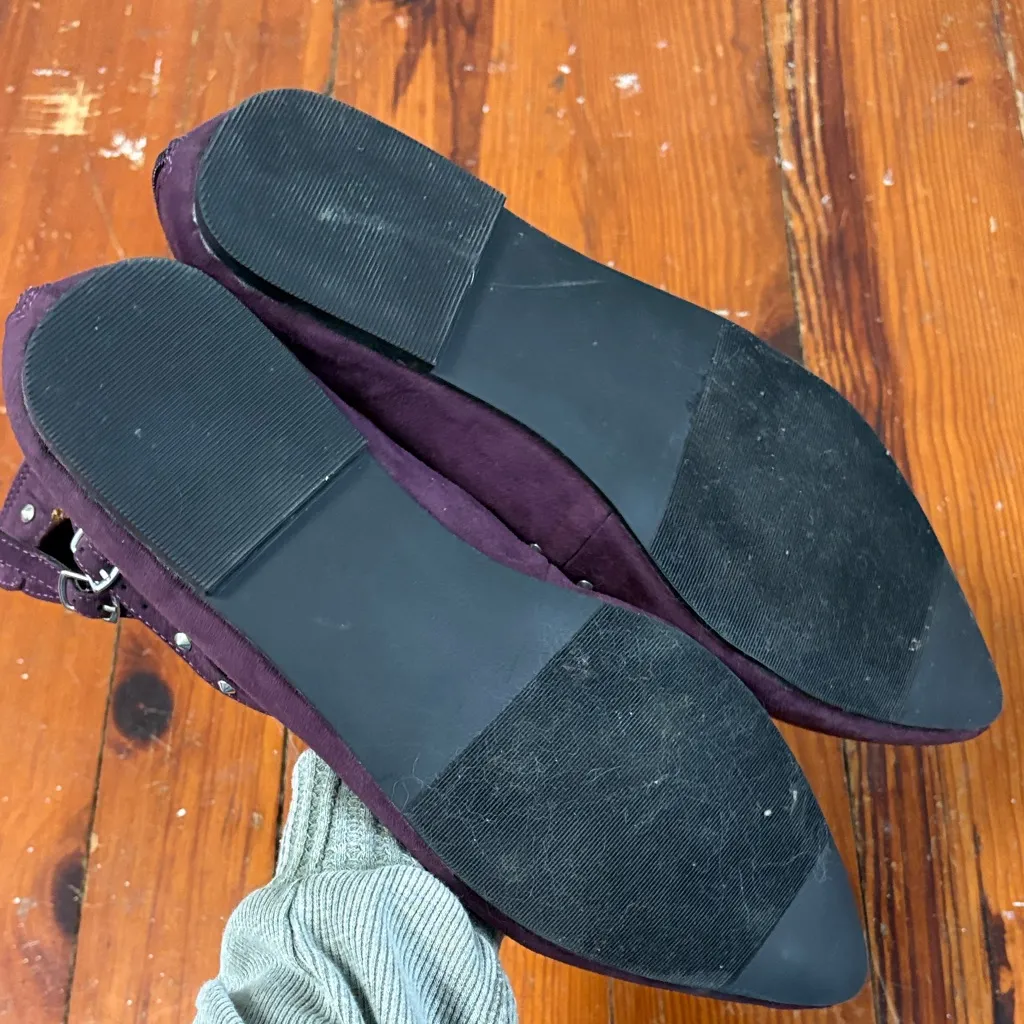 NWT Torrid Women's Dark Purple Flats Strappy Studded Size 11.5 - Image 4