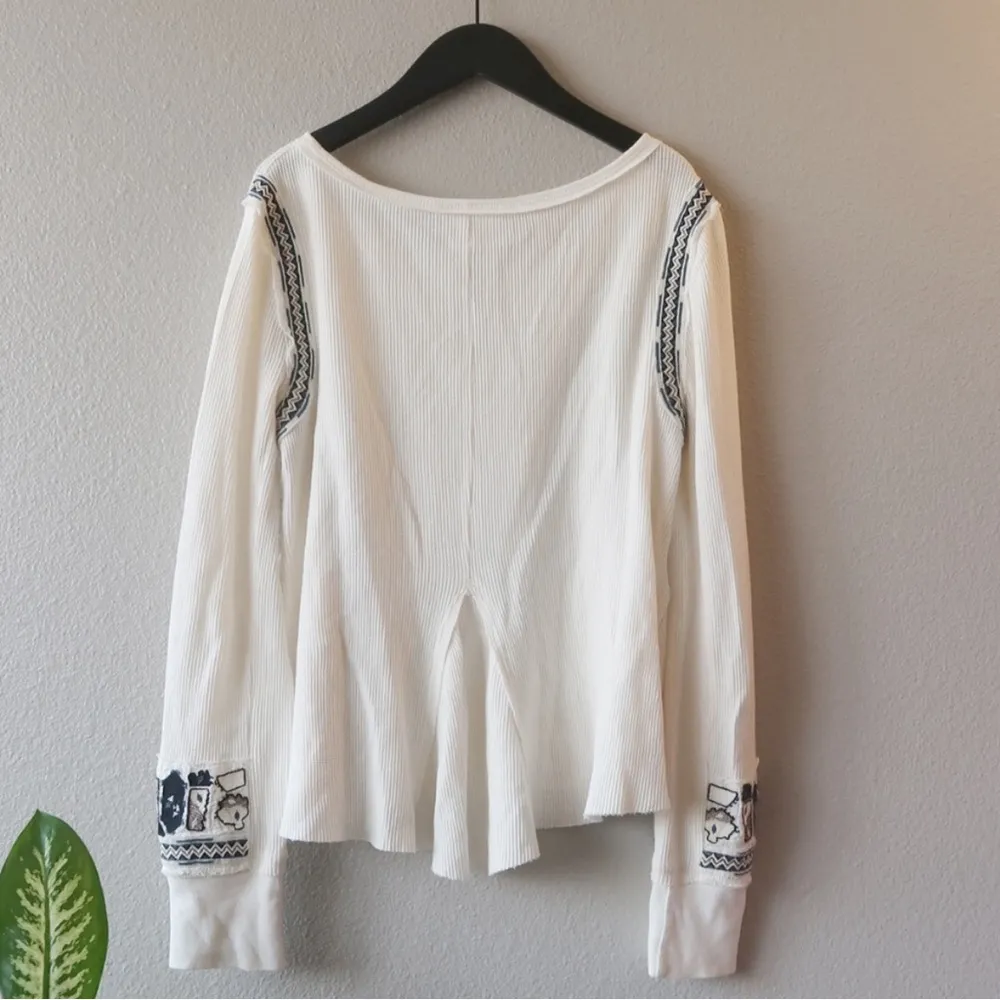 Free People Marion Swingy Embroidered Thermal - Image 4