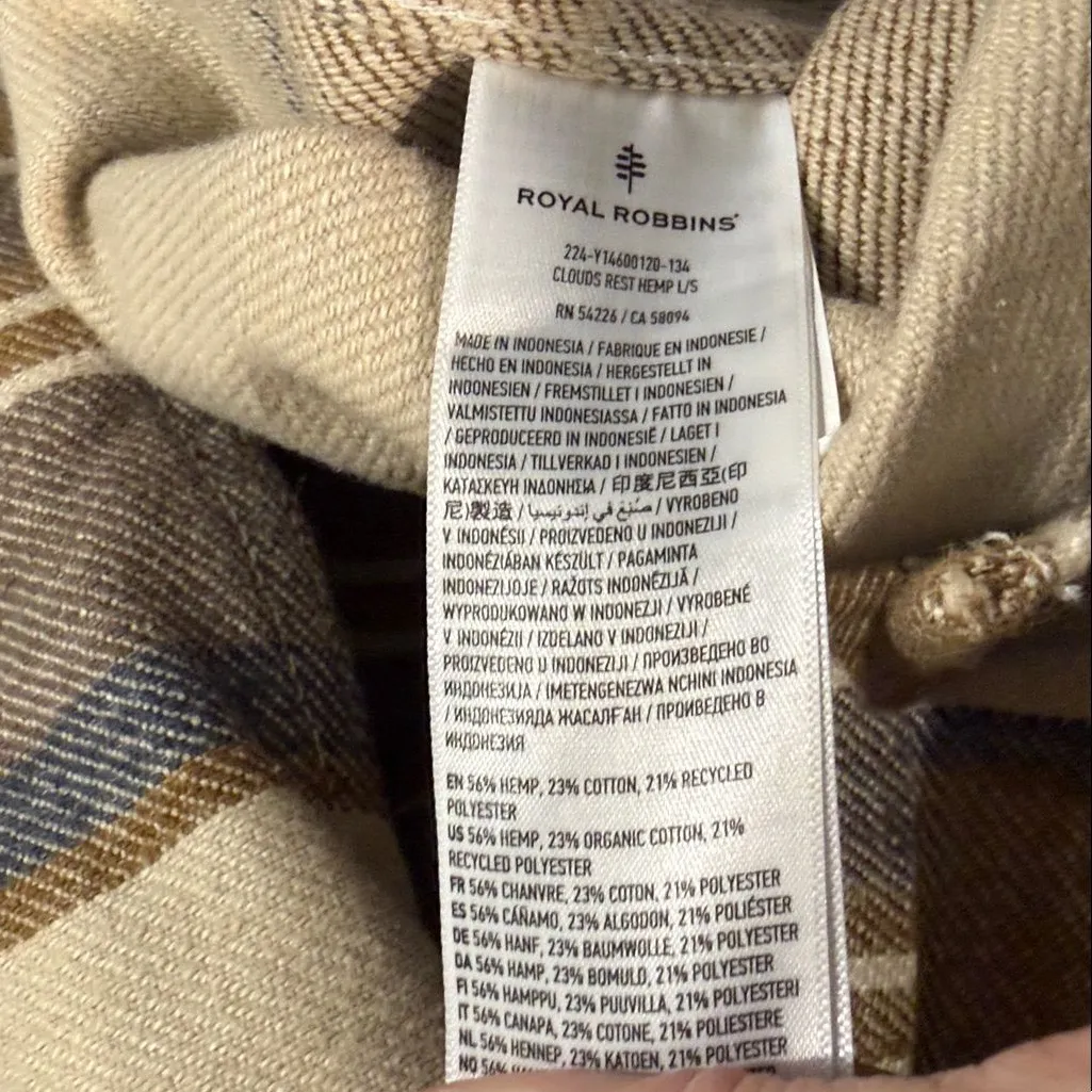 Royal Robbins Clouds Rest Hemp Long-Sleeve Shirt in XS - Image 3