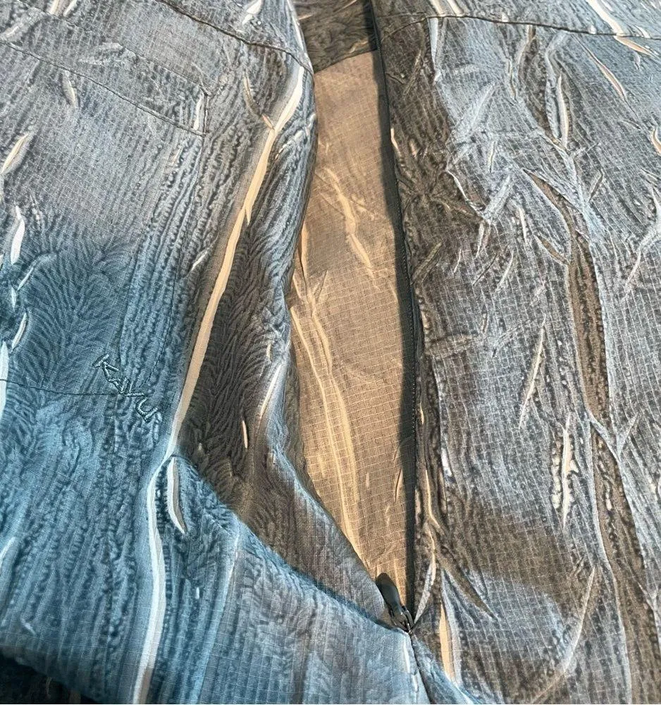 Kavu Womens Skort Athletic Athleisure Blue Grey White Side Zip 10 - Image 9