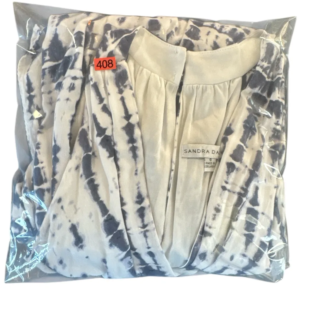 Sandra Darren Blue and‎ White Maxi Dress - Image 11