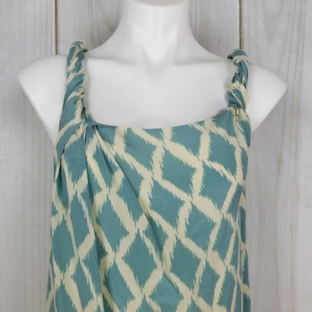 Anthro moulinette soeurs diamond print silk dress 6 - Image 4