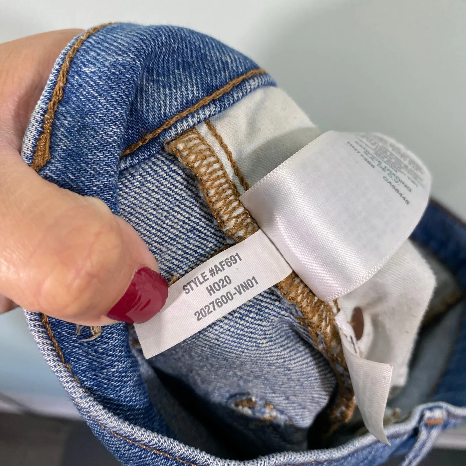 Madewell Women Blue Frayed Raw Hem The Perfect Vintage Jean Size 27 #AF691 - Image 6