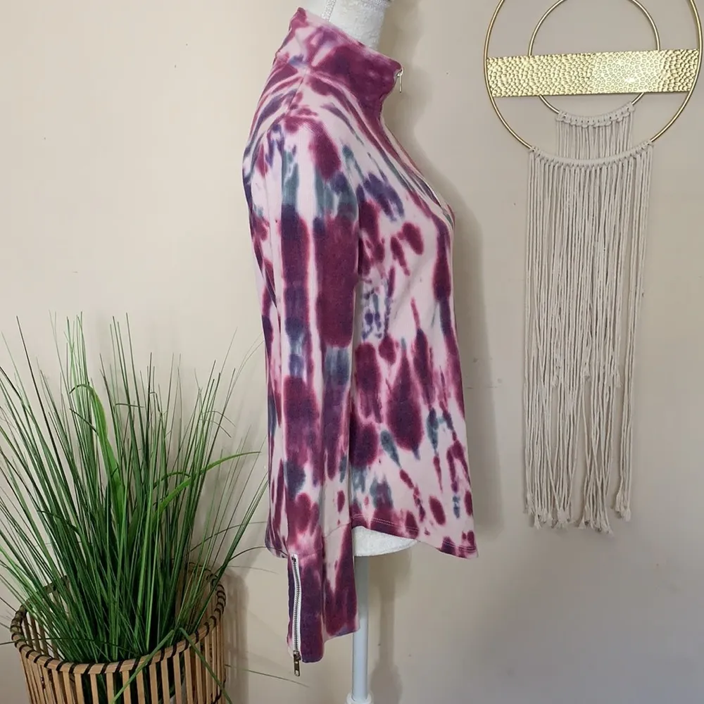 Chaser nwt //  tie dye ribbed quarter zip pullover - Image 77